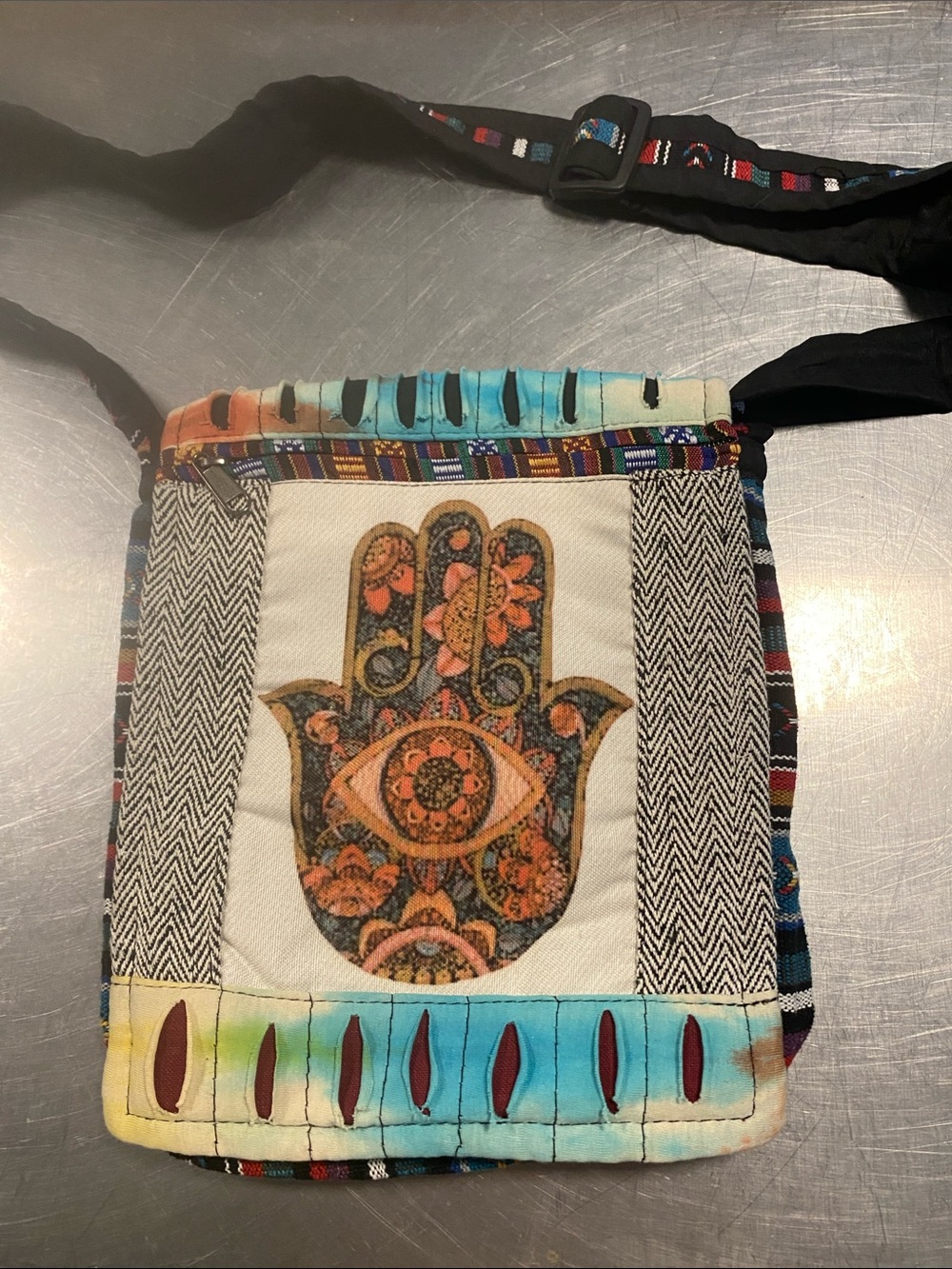 Rising International Multicolor Hamsa Crossbody Bag
